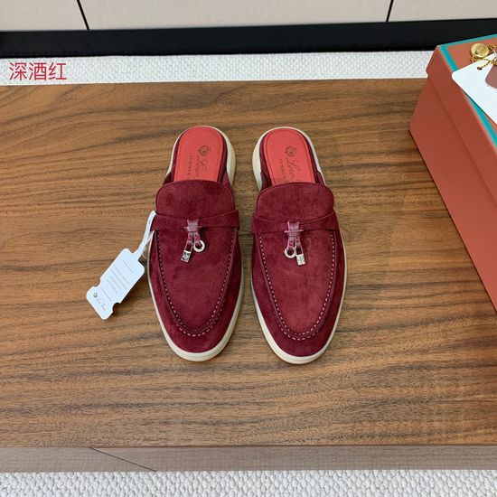 Loro Piana Premium Suede Loafers Hand Stitched Comfortable Sole