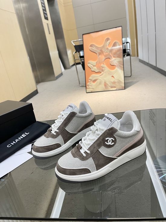 Chanel Stitched Color Block Non-slip Fashion Casual Sneakers