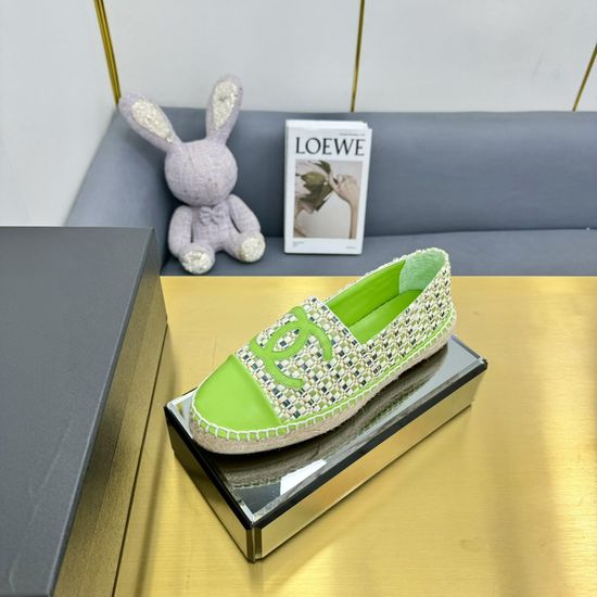 Chanel Casual Denim Espadrille Mules Slip On Comfort Shoes