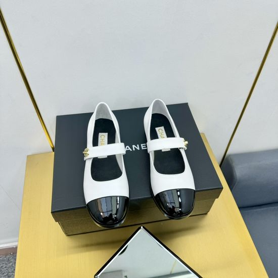 Chanel Classic Versatile Leather Mary Jane Slip On Shoes
