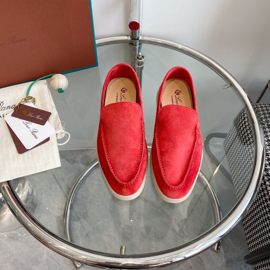 Loro Piana Premium Comfort Suede Loafers Handsewn Soft Lining Durable Sole