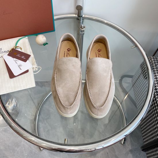 Loro Piana Premium Comfort Suede Loafers Handsewn Soft Lining Durable Sole