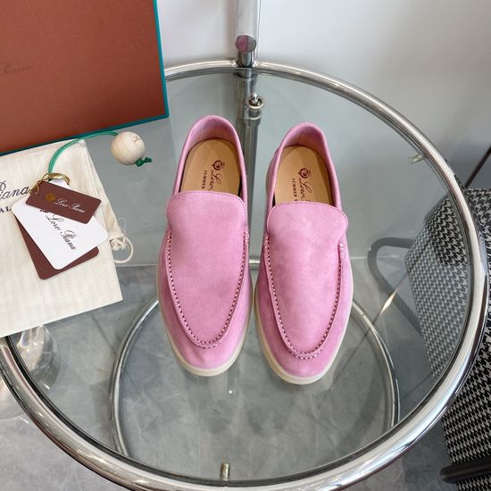 Loro Piana Premium Comfort Suede Loafers Handsewn Soft Lining Durable Sole