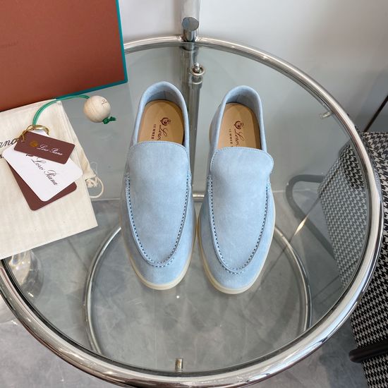 Loro Piana Premium Comfort Suede Loafers Handsewn Soft Lining Durable Sole
