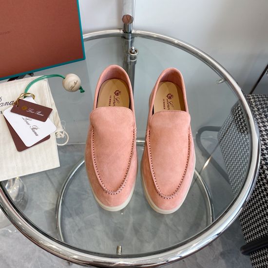 Loro Piana Premium Comfort Suede Loafers Handsewn Soft Lining Durable Sole