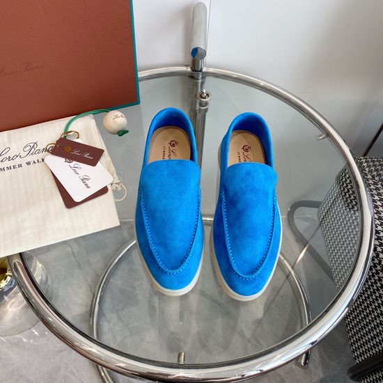 Loro Piana Premium Comfort Suede Loafers Handsewn Soft Lining Durable Sole