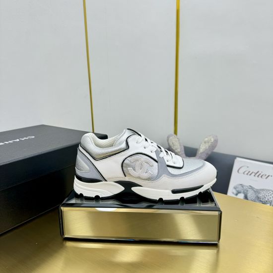 Chanel Classic Embroidered Leather Upper Casual Sports Shoes