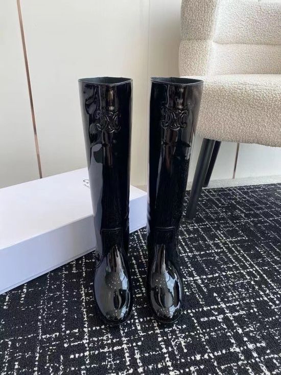 Celine Retro Chunky Heel Motorcycle Boots Comfortable