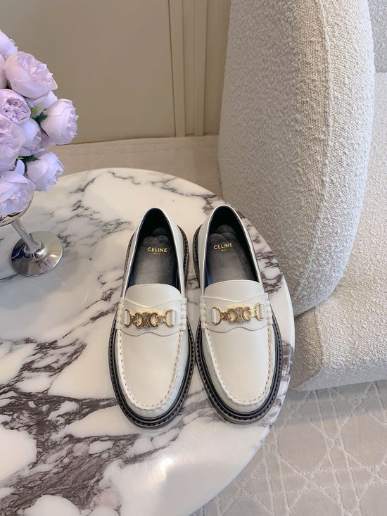 Celine Classic Logo Decor Loafer Shoes Versatile Comfortable