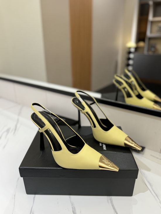 Yves Saint Laurent Genuine Leather High Heels with Premium Leather Sole