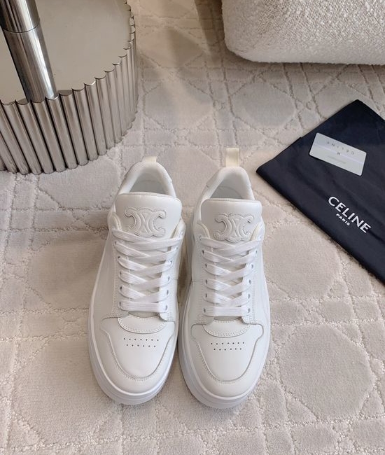 Celine Leather Thick Sole Sneakers Lengthen Leg Line