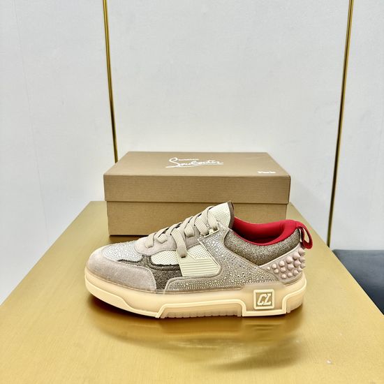 Christian Louboutine Premium Thick Sole Rivet Decorated Comfortable Sneakers