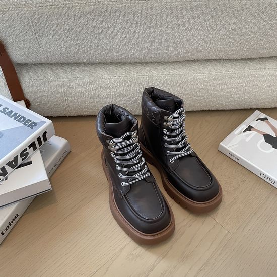 Bottega Veneta Woven Leather Ankle Boots with Durable Rubber Sole