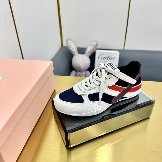 Miu Miu Lightweight Casual Sneakers with Soft Comfortable Sole