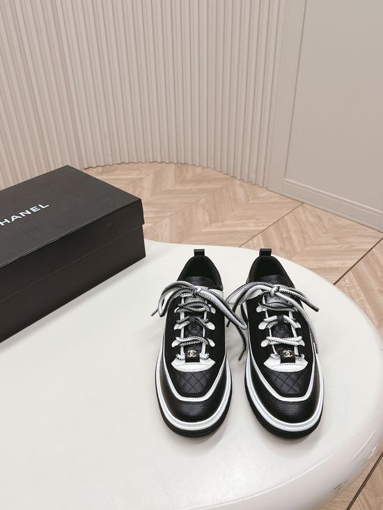Chanel Premium Leather Mesh Lined Fashion Casual Sneakers