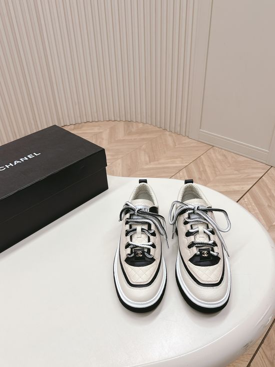 Chanel Premium Leather Mesh Lined Fashion Casual Sneakers