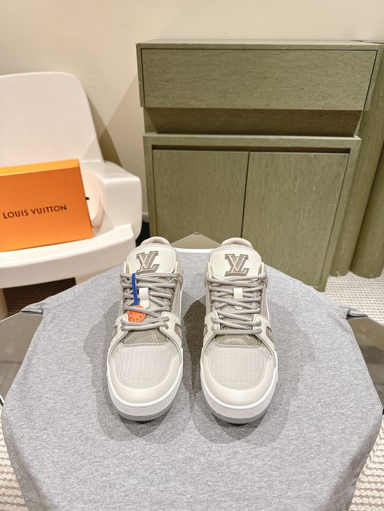 Louis Vuitton Premium Stitched Fashion Sneakers with Durable Sole