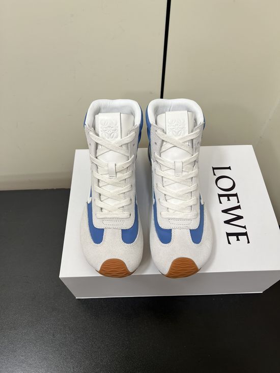 Loewe Minimalist Stitching High Top Sneakers Comfortable Height Increasing