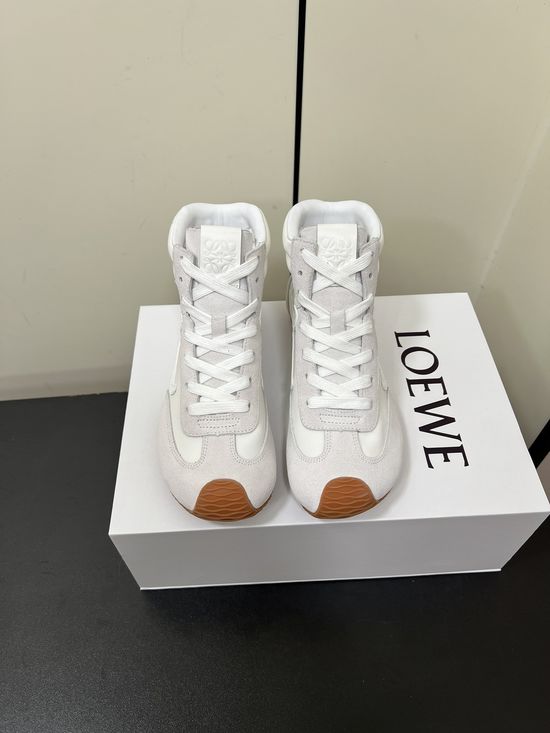 Loewe Minimalist Stitching High Top Sneakers Comfortable Height Increasing
