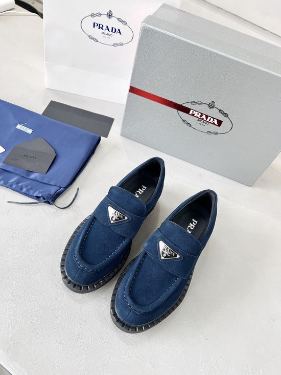 Prada Premium Suede Comfortable All Match Casual Shoes