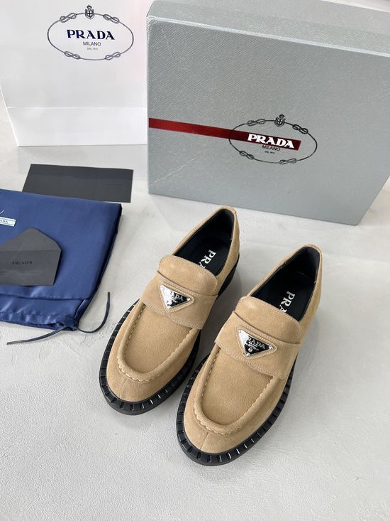 Prada Premium Suede Comfortable All Match Casual Shoes
