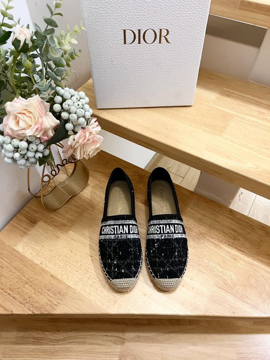 Christian Dior Embroidered Pattern Fisherman Shoes Comfortable Casual Footwear