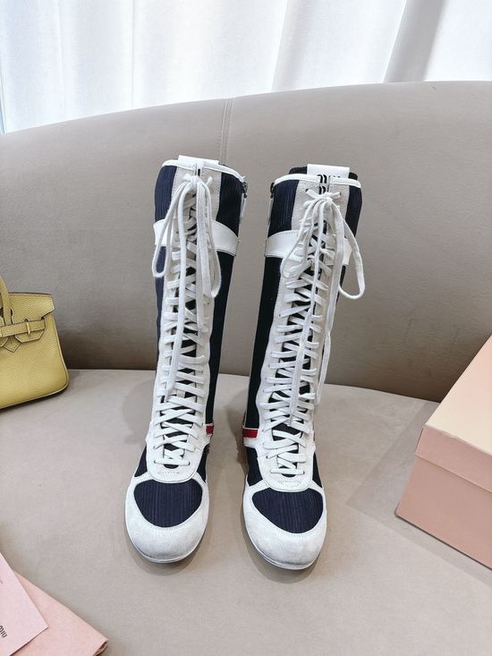 Miu Miu Vintage Suede Ankle Boots Comfortable Casual Footwear