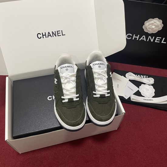 Chanel Tweed Colorblock Casual Sneakers Comfortable Fashion