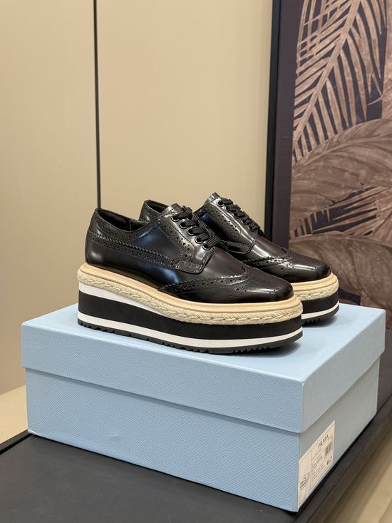 Prada Vintage Style Thick Sole Comfortable Platform Shoes