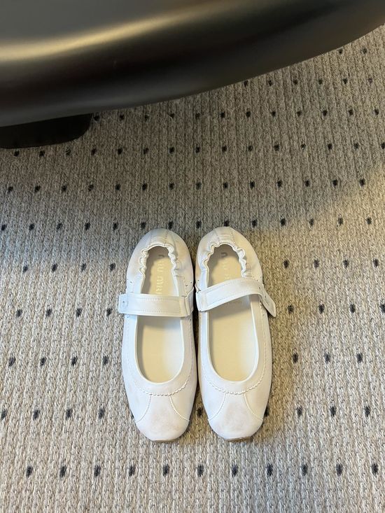 Miu Miu Suede Slip On Mary Jane Ballet Comfort Shoes