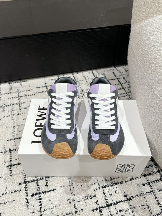 Loewe Soft Leather Non-slip Vintage Casual Daily Walking Sneakers