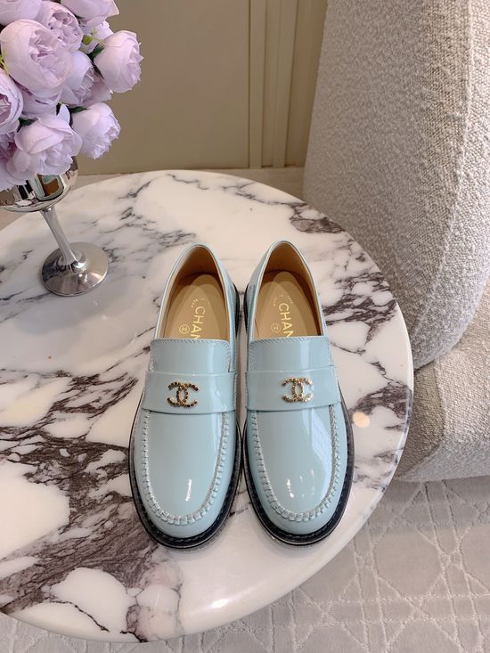 Chanel Premium Leather Loafer with Exquisite Heel Logo