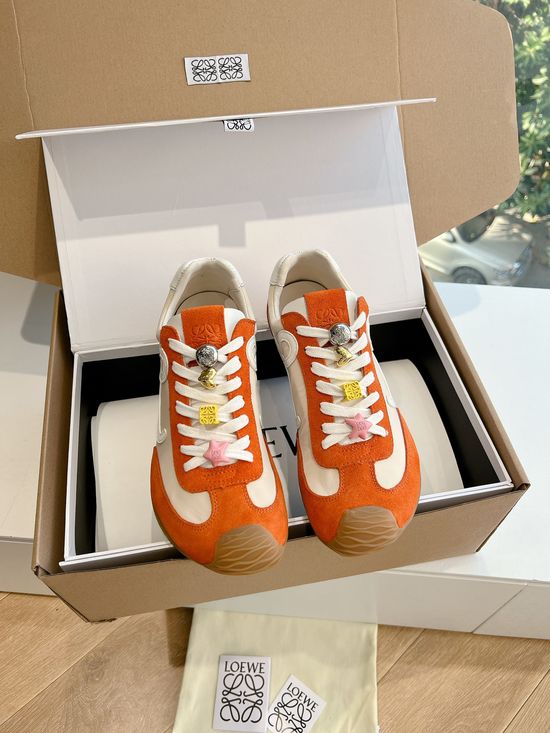 Loewe Suede Upper Sneakers Comfortable Casual Daily Shoes