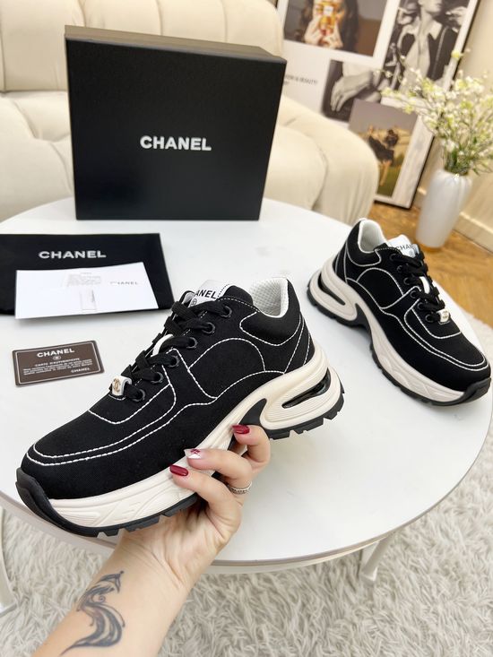 Chanel Breathable Canvas Versatile Comfortable All Occasion Sneakers