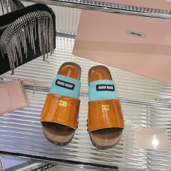 Miu Miu Soft Leather Flat Sandals with Removable Details