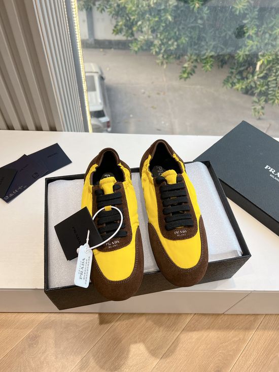 Prada Suede Upper Soft Lined Non-slip Casual Sneakers