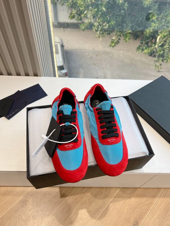 Prada Suede Upper Soft Lined Non-slip Casual Sneakers