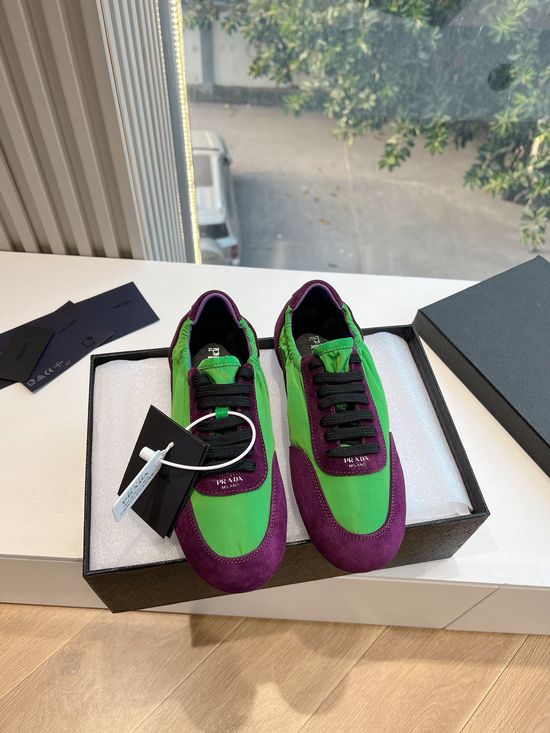 Prada Suede Upper Soft Lined Non-slip Casual Sneakers