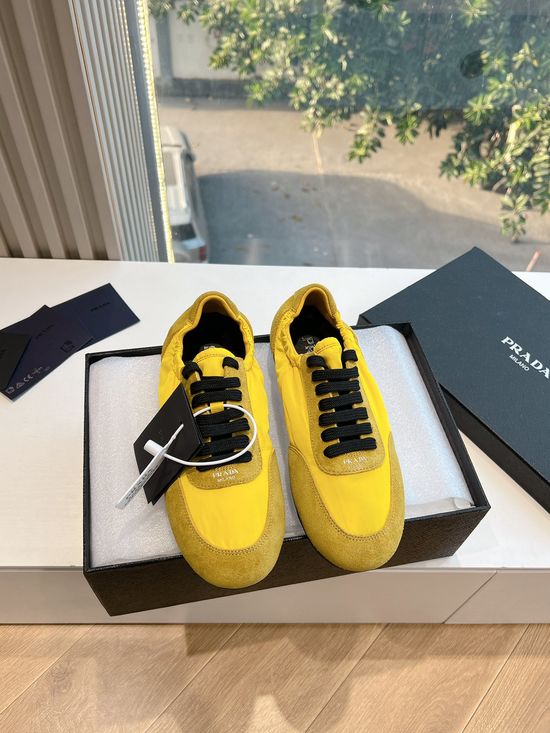 Prada Suede Upper Soft Lined Non-slip Casual Sneakers