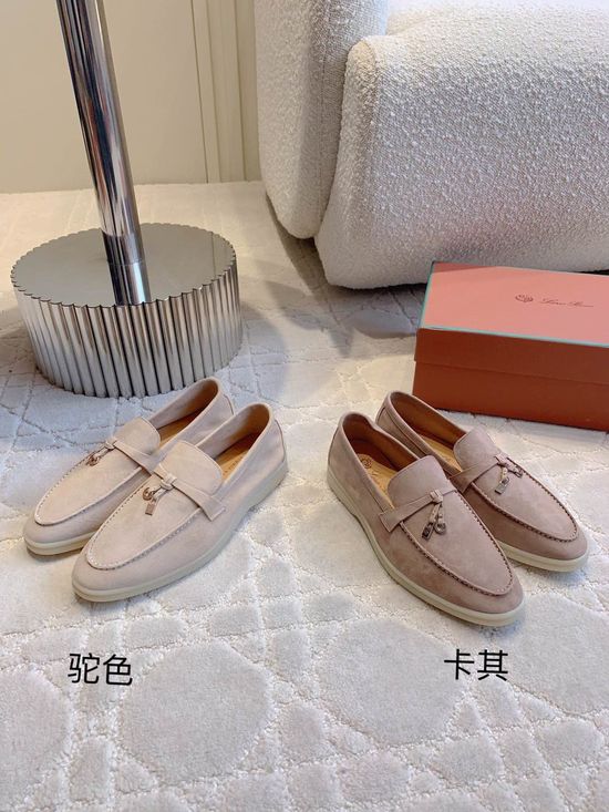 Loro Piana Premium Leather Upper Comfort Casual Loafer Shoes