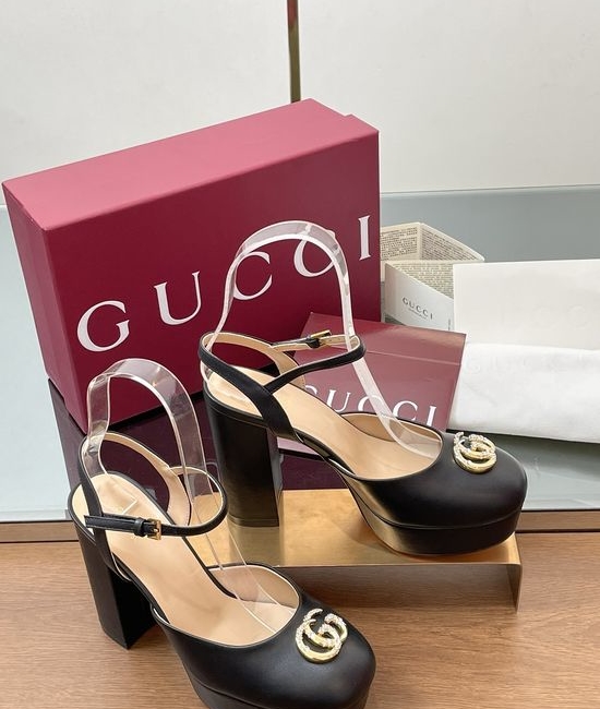 Gucci Diamond Buckle Platform High Heel Sandals Premium Quality