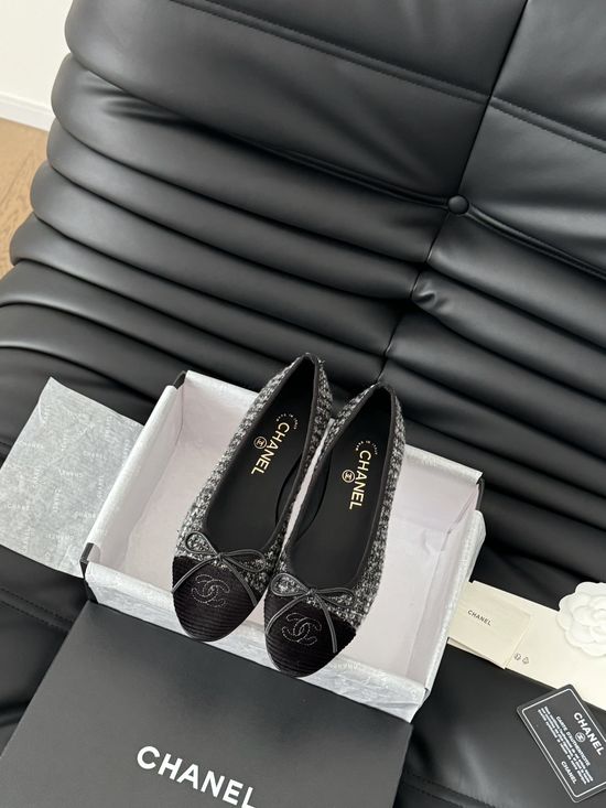 Chanel Round Toe Ballet Flats Comfortable Casual Daily Shoes