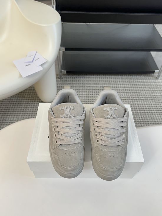 Celine Classic Couple Padded Casual Sneakers with Suede Upper