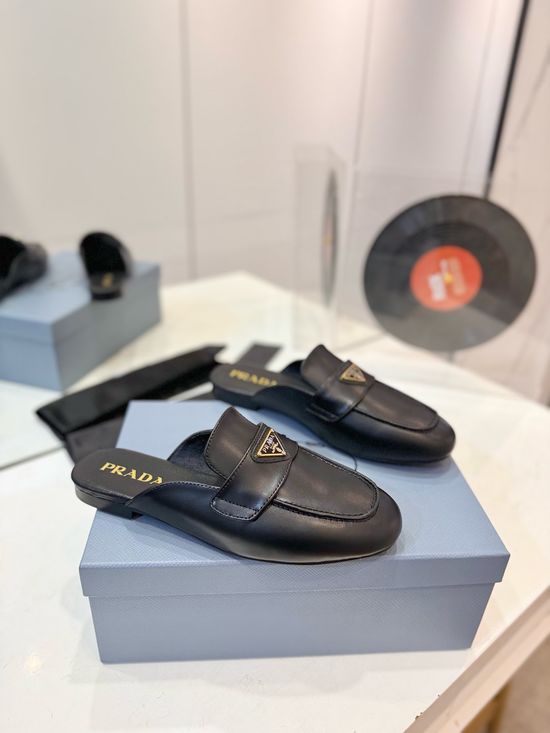 Prada Premium Suede Leather Logo Casual Elevator Shoes