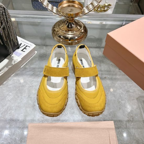 Miu Miu Bold Retro Thick-Soled Canvas Sneakers with Logo