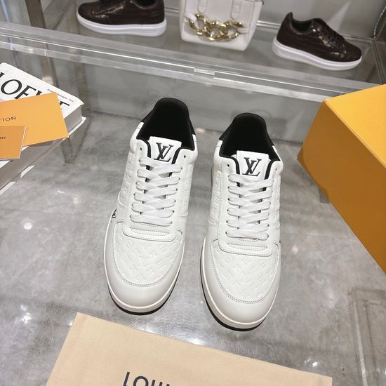 Louis Vuitton Embossed Leather Sneakers With Removable Comfort Insole