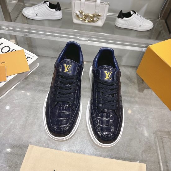 Louis Vuitton Embossed Leather Sneakers With Removable Comfort Insole