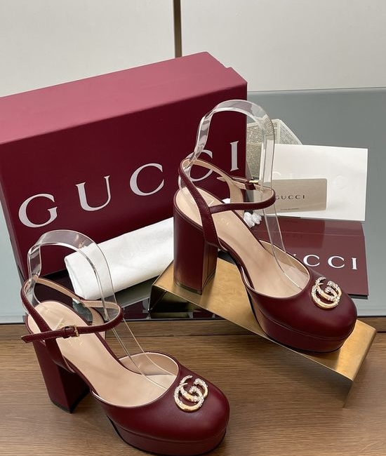 Gucci Diamond Buckle Platform High Heel Sandals Premium Quality