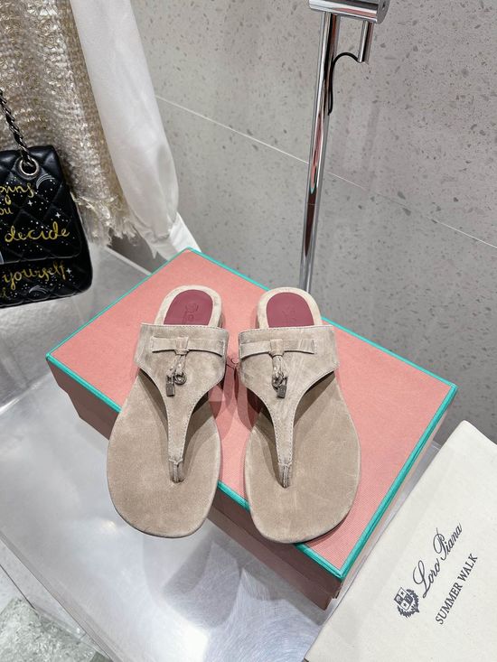 Loro Piana Soft Flat Thong Sandals Non-slip Casual Daily Wear Footwear