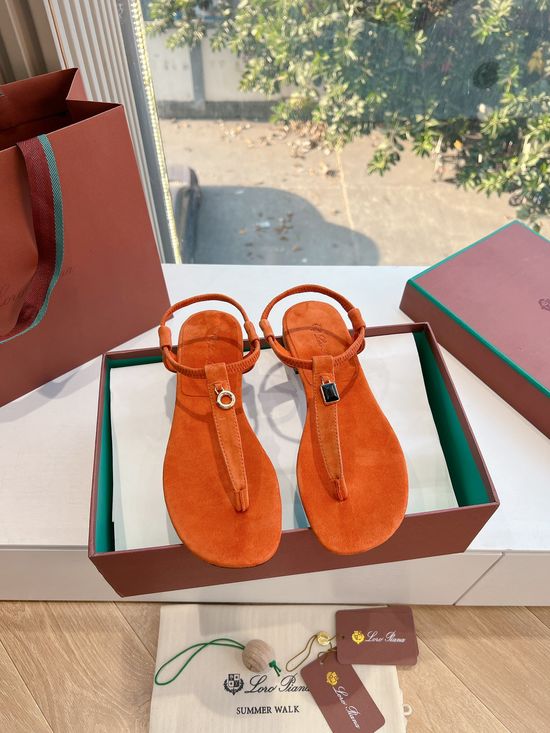 Loro Piana Casual Comfort Thong Sandals Soft Sole Non Slip Daily Shoes